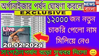 অর্গানাইজার শিক্ষক নিয়োগ  ORGANISER teacher recruitment  latest news organizer teacher update [upl. by Hbaruas]