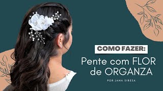 Como fazer ARRANJO DE cabelo para NOIVA no pente com fio cabelo de anjo copper wirediy [upl. by Rodman]