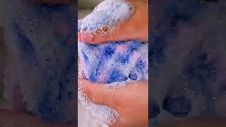 Lavender soap sponge 🪻🫧 asmr asmrsleep asmrsounds [upl. by Ennahgem473]