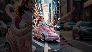 A Baby Driving a Sneaker Car You Won’t Believe This Trendy Ride viralshort car shoes cutebaby [upl. by Kimmie754]