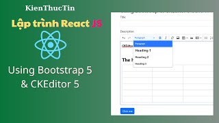 Lập trình React JS  Using Bootstrap and CKeditor in React [upl. by Harwilll]