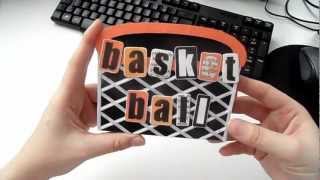 Minialbum Basketball aus einem Blatt 24 x 34 cm [upl. by Kiran]