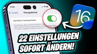 iOS 16 iPhone Einstellungen die man ändern sollte  SOFORT ⛔ [upl. by Hamo]