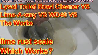 TOILET CLEANER Bowl Cleaner  Lysol VS THE Works VS WD40 VS Lime AWAY  WHICH WORKS BEST [upl. by Atekan203]