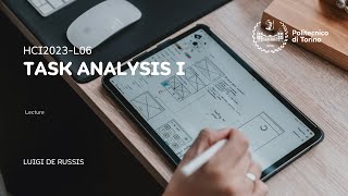 HCI2023L06 Task Analysis part I [upl. by Silirama]