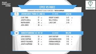 Crowhurst Park CC 2nd XI v Robertsbridge CC 1st XI [upl. by Arahat472]