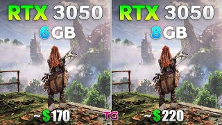 RTX 3050 6GB vs RTX 3050 8GB Test in 8 Games [upl. by Vida]