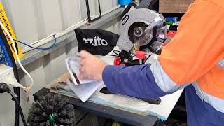 Ozito Compound Mitre Saw Unboxing and Test [upl. by Nirehs]