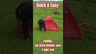 Folding the Great Outdoor Java 2 Light Tent – Quick amp Easy Guidequot [upl. by Barthelemy]