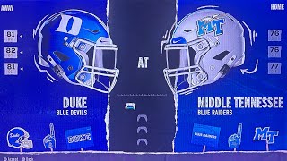 EA SPORTS College Football 25 Duke Blue Devils Vs Middle Tennessee Week 4 PS5 [upl. by Byrd535]