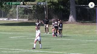 SOCCER HIGHLIGHTS Braves pick up a big divisional win against Mount Olive 21 [upl. by Kerek884]