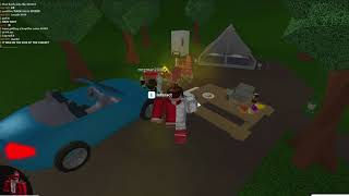 Camping in Bloxburg  How to build a campsite in Roblox [upl. by Nyleak]