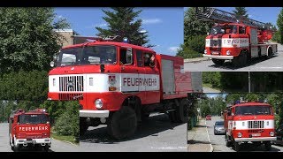 W50LöschzugMagirusDeutz Einsatzfahrten Feuerwehr Lößnitz Aue Borgholzhausen zur Einsatzübung [upl. by Mechling227]