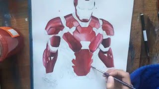 Iron man watercolor painting [upl. by Evelyn624]