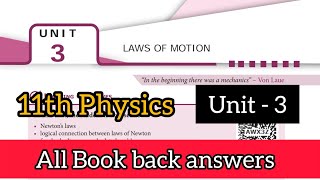 11th Physics unit 3 book back answers  Laws of Motion question answers  11th std book back answers [upl. by Betthel84]