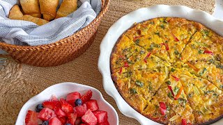 GROUND TURKEY BREAKFAST CASSEROLE  GROUND TURKEY RECIPE  LOW CARB BREAKFAST IDEAS  FRUGALLYT [upl. by Gerger]