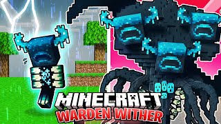 I Survived 100 DAYS as a WARDEN WITHER in HARDCORE Minecraft [upl. by Mccord]