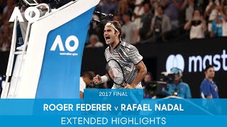 Roger Federer v Rafael Nadal Extended Highlights  Australian Open 2017 Final [upl. by Eltsirhc248]