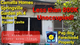 Pagibig foreclosed property in Camella Homes Springville Garden 4 pagibigforeclosedproperties [upl. by Laurena]