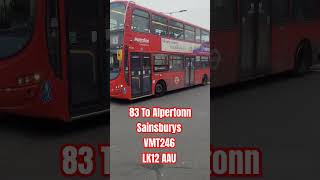 83 To Alpertonn Sainsburys VMT246 LK12 AAU bus tfl metroline [upl. by Wake]