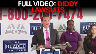 Diddy lawsuits Lawyer for more than 100 alleged victims speaks  FULL VIDEO [upl. by Odlamur]