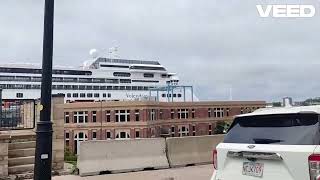 Holland America line MS Volendam port of Saint John NB Canada [upl. by Ardnued]