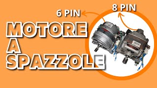 IL MOTORE DA LAVATRICE A SPAZZOLE come collegarlo ed azionarlo su banco motore a 6 e 8 PIN [upl. by Redvers80]