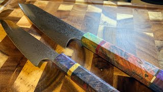 Aliexpress Damascus VG10 kiritsuke chefs knife review  Amber Knife Store [upl. by Serrell]