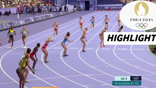 Athletics Womens 4400m Relay  Round 1 Full Highlights 2024  Olympic 2024 Highlights [upl. by Madancy]