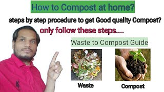 How to start composting which steps to compost at home [upl. by Notslah]