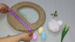 Easter craft idea made with simple materials DIY Low budget Easter décor idea 🐰24 [upl. by Carmine]