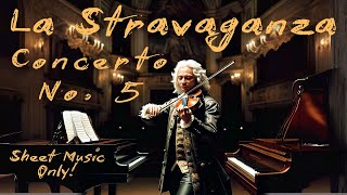 Vivaldi La Stravaganza Concerto No 5 in A Major RV 347 – Sheet Music by Peyber Medina vivaldi [upl. by Annahc699]