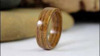 How To Make Wooden Rings Without Power Tools No Lathe No Power Tools No Problem [upl. by Mcmurry]