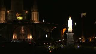 Mariale Procession aux flambeaux at the Sanctuaire de Lourdes  23 October 2024 [upl. by Eirallih]