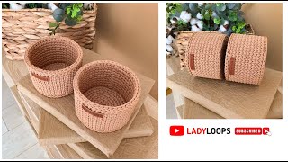 Crochet Pattern Basket Round Storage Basket Home Decor  Ladyloops [upl. by Imuyam975]