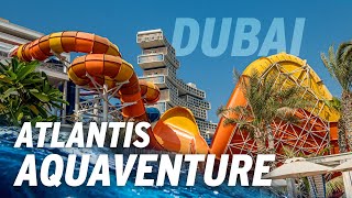 Worlds Largest Water Park Atlantis Aquaventure Dubai  Water Slides 2023 [upl. by Mcclelland180]