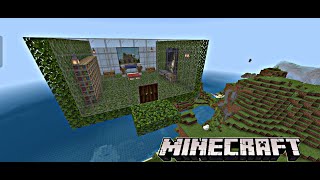 MinecraftHow to build a glass house in the leaf sky🏠 [upl. by Arahsat693]