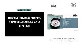 Charla sobre beneficios tributarios asociados a donaciones de acuerdo con la ley 21440 [upl. by Octavian]