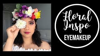 Floral Eye Makeup Inspo wJames Charles palette [upl. by Aliemaj147]