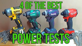 DeWalt VS HiKOKI VS Makita VS Milwaukee  4 Top Impact Drivers POWER TESTS [upl. by Cahilly]