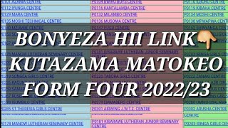 LINK YA KUPATA MATOKEO YA KIDATO CHA NNE 202223👉👉 [upl. by Nnylyoj251]