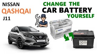 Nissan Qashqai change the car battery yourself easy fix [upl. by Li]