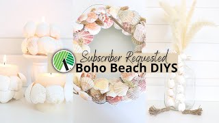 🐚 3 EASY DOLLAR TREE DIY BohoBeach Decor Ideas [upl. by Xonel]