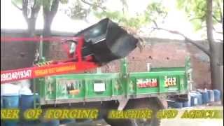 Tractor Back Hoe Rear Loader Loading Sand By Bharat Steel Works Ahmedabad [upl. by Irena]