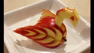 Fruit Carving Swan Apple [upl. by Reiner]