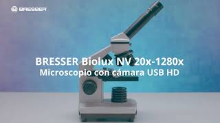 Microscopio Biolux NV 20x1280x con Cámara USB HD Bresser [upl. by Ecirtnas711]