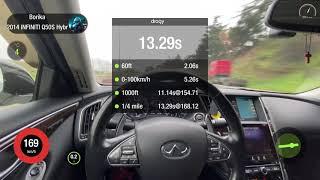 364HP Infiniti Q50S Hybrid AWD 010014m100200 28°C Final Dragy Test ⏱ [upl. by Laumas636]