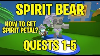 Spirit Bear Quests 15  How To Get Spirit Petal  Bee Swarm Simulator [upl. by Aniri]