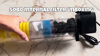 Sobo Internal Filter FE1504 Unboxing and Setup  15W Power 1200LH Output [upl. by Ativ]