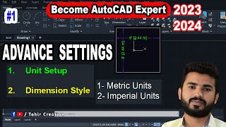 1 How to set Units in Autocad  AutoCAD Dimension Settings autocad [upl. by Learrsi]